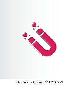 Magnet love illustration vector template.