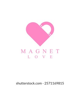 magnet love logo icon design vector art	