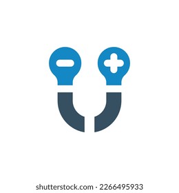  magnet, magnetic,attraction, science,attrac,snap,u shaped icon vector illustration