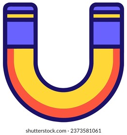 magnet, magnetism, magnetize, attraction. Flat design. Vector illustration.