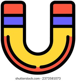 magnet, magnetism, magnetize, attraction. Flat design. Vector illustration.