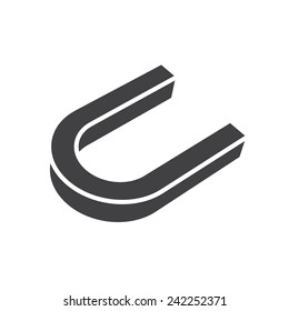 Magnet, modern flat icon