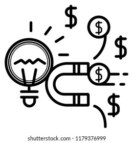 Magnet with money business