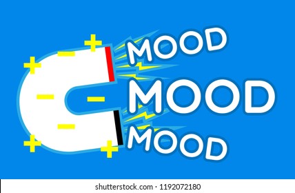 magnet mood, beautiful greeting card background, poster or banner with magnet mood or smile theme. design vector illustration