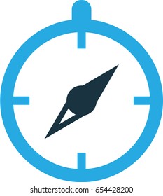 Magnet Navigation Colorful Icon Symbol. Premium Quality Isolated Compass Element In Trendy Style.