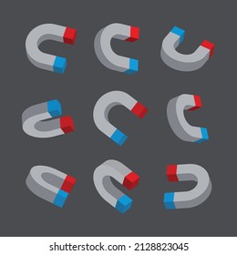 Symbole der Set-Positionen von Magnet-Objekten