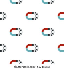 Magnet pattern seamless background in flat style repeat vector illustration