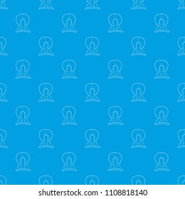 Magnet pattern vector seamless blue repeat for any use