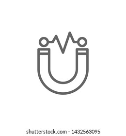 Magnet, physics icon. Element of bio engineering illustration. Thin line icon for website design and development, app development. Premium icon