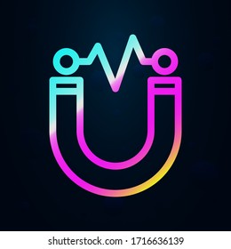 Magnet, physics nolan icon. Simple thin line, outline vector of bioengineering icons for ui and ux, website or mobile application