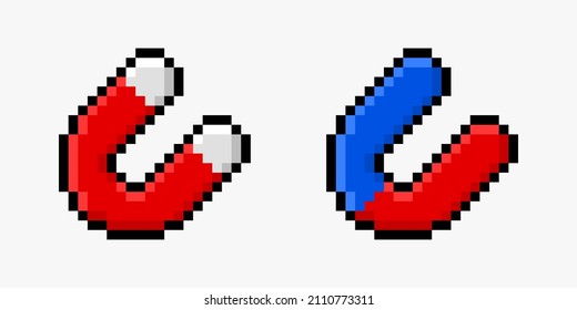 Magnet in pixel art design