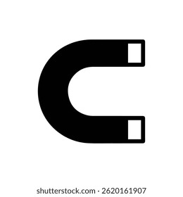 Ímã com Polos e Ícone de Forma Curva, Símbolo de Campo Magnético, Gráfico de Atração, Ícone de Magnetismo, Polos Magnéticos, Design de Ímã, Ímã Curvo, Símbolo de Eletroímã, Ícone de Física