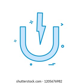 magnet  power icon vector design