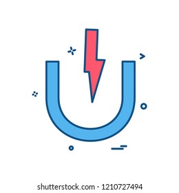 magnet  power icon vector design