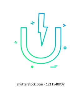 magnet  power icon vector design