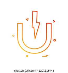 magnet  power icon vector design