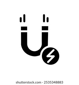 Magnet mit Power-Symbol Web-Design in Vektor