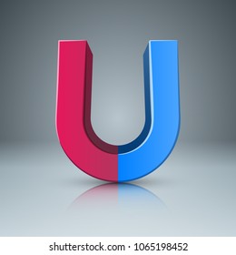 Magnet realistic icon. Business infographic. Vector eps 10