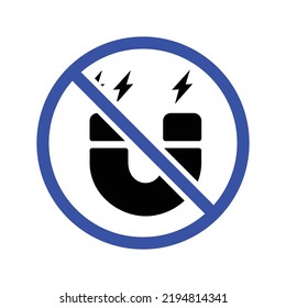 Magnet Restriction Vector Icon Illustration