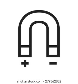 Magnet, science, polarity icon vector image. Can also be used for energy and technology. Suitable for web apps, mobile apps and print media.
