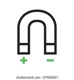 Magnet, science, polarity icon vector image. Can also be used for energy and technology. Suitable for web apps, mobile apps and print media.