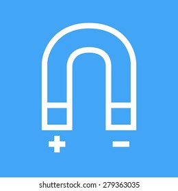 Magnet, science, polarity icon vector image. Can also be used for energy and technology. Suitable for web apps, mobile apps and print media.