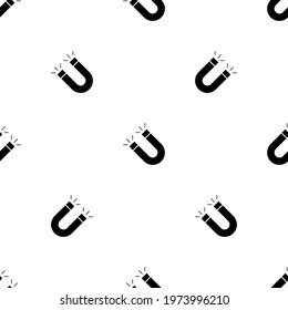 Magnet seamless pattern isolated on white background.