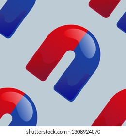 Magnet seamless pattern vector illustration