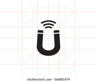 Magnet sign icon