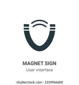 Magnet sign vector icon on white background. Flat vector magnet sign icon symbol sign from modern user interface collection for mobile concept and web apps design.