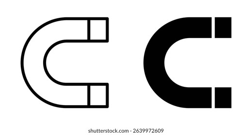 Magnet silhouette vector illustration art design. Silhouette magnet isolated for apps and websites.	