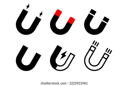 magnet simple icon on white background