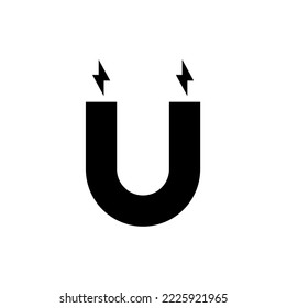 magnet simple icon on white background