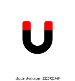 magnet simple icon on white background