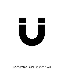 magnet simple icon on white background
