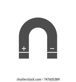 Magnet simple icon. Vector. Monochrome illustration.