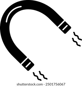Magnet solid glyph vector illustration