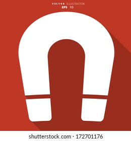 Magnet Symbol. Electromagnetism symbol