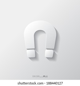 Magnet Symbol. Electromagnetism symbol