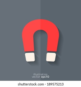 Magnet Symbol. Electromagnetism symbol