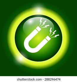 Magnet Symbol. Flat design style eps 10