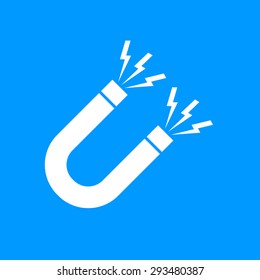 Magnet Symbol. Flat design style eps 10