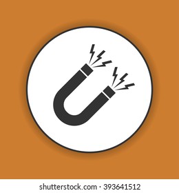 Magnet Symbol. Flat design style eps 10