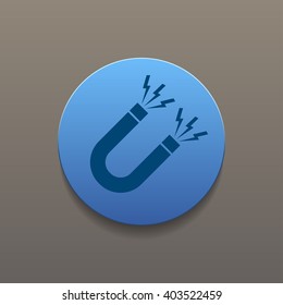 Magnet Symbol. Flat design style eps 10