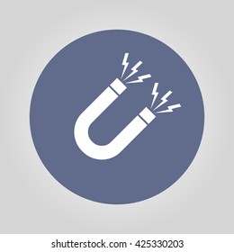 Magnet Symbol. Flat design style eps 10