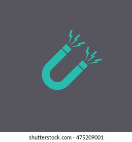 Magnet Symbol. Flat design style eps 10
