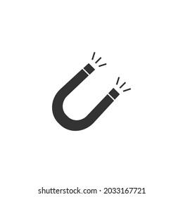 Magnet Symbol icon isolated on white background. Vector illustration. Eps 10