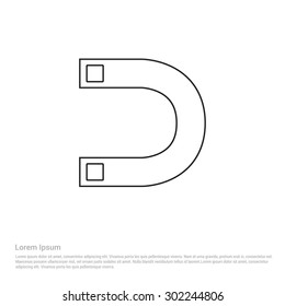 Magnet Symbol icon - Vector Illustration