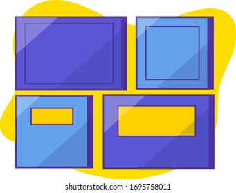 Magnet symbol on yaellow background. Can be used in web and mobile.