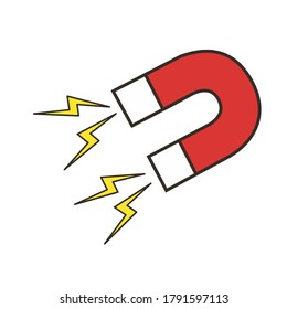 magnet symbol vector design. science art